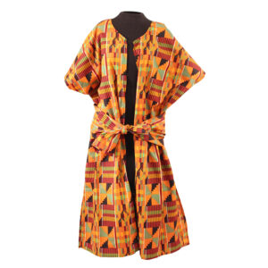 Kente Print Open Kaftan: #2