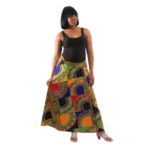 Trad Patch Print Wrap Skirt