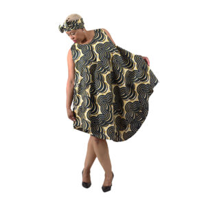 African Print Umbrella Dress: Style-E