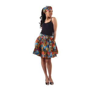 African Print Mini Skirt: Style X