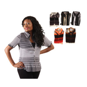 Set Of 6 ASSORTED Pleated Tops: XL