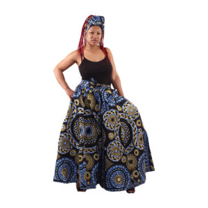 African Print Long Skirt & Wrap: Style I