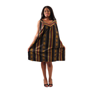 Kente Print Short Dress: Style A