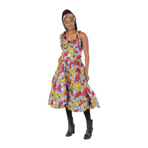 African Print Short Infinity Dress: Style C