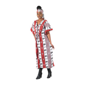 African Print Draw-String Kaftan: Style C