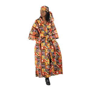 Ankara Print Long Kimono: Style A