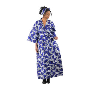 Ankara Print Long Kimono: Style H