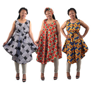 Set of 3 African Print Umbrella Dresses – ASSORTED