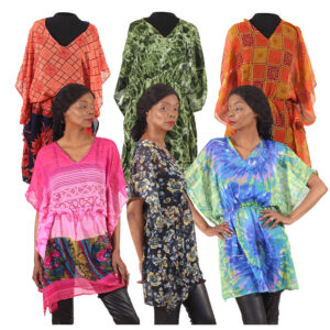 Set of 6 Georgette Printed Tops – ASSORTED