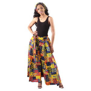 Bold Ankara Print Palazzo Pants: Style E