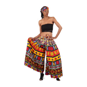 Bold Ankara Print Palazzo Pants: Style C