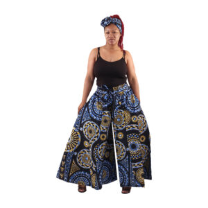 Bold Ankara Print Palazzo Pants: Style F