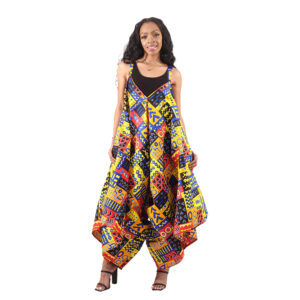 Shanti Bold Ankara Print Jumpsuit: Style E