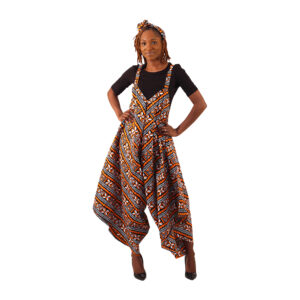 Shanti Bold Ankara Print Jumpsuit: Style F