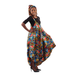 Shanti Bold Ankara Print Jumpsuit: Style I