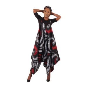 Shanti Bold Ankara Print Jumpsuit: Style K