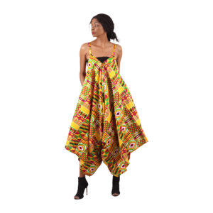 Shanti Bold Ankara Print Jumpsuit: Style A