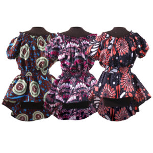 ASSORTED Set of 3 African Print Blouses – 2X