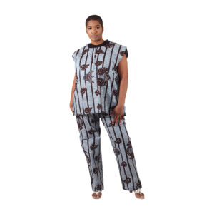 2-Piece Sleeveless Kitenge Print Pant Set: Style D