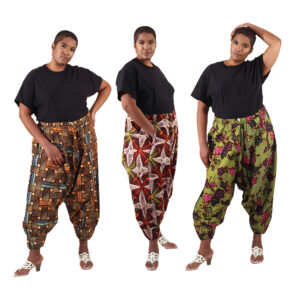 Set of 3 Drawstring Drop-crotch Pants – ASSORTED