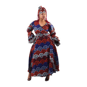 Makeda African Print Wrap Dress: Style A