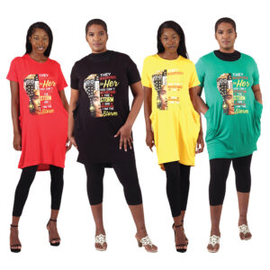 Set Of 4 “Storm” Long T-Shirt Dresses