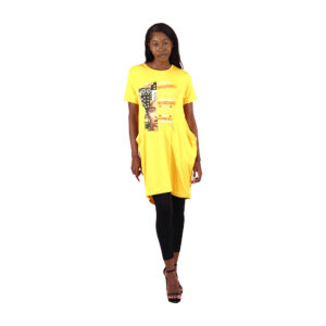 Storm Long T-Shirt Dress: Yellow