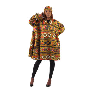 African Native Print Smock Dress