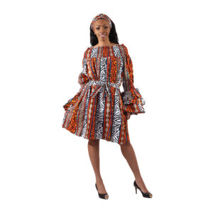 Anakara Print Off-Shoulder Dress: Style A