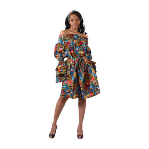 Anakara Print Off-Shoulder Dress: Style C