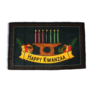 Happy Kwanzaa Flag (3′ x 5′)