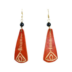 Calabash Earrings: Orange