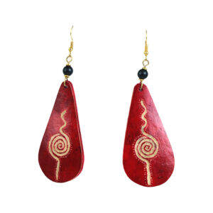 Calabash Earrings: Red