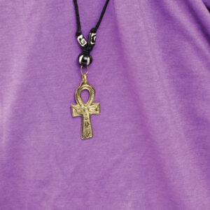 Gold Ankh Necklace: Medium (2″)