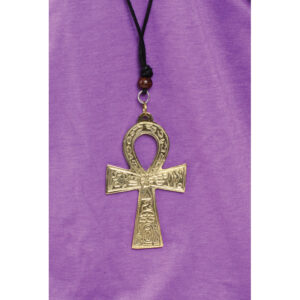 Gold Ankh Necklace: XL (4″)