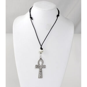 Silver Ankh Necklace: Large (3″)