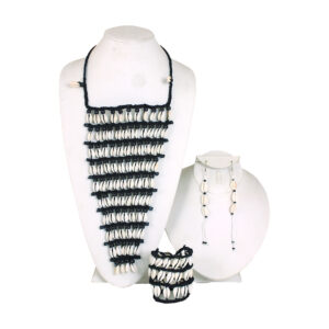 Braid & Bead Shell Necklace Set