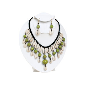 Cowrie Shell Jewelry Set – Olive