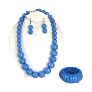 Bold Chic Resin 3-Piece Jewelry Set: Blue