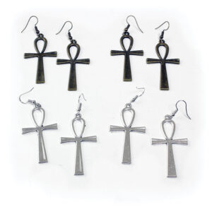 Set Of 4 Vintage Ankh Earring Pairs