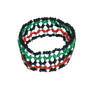 Set Of 6 Kenyan Beaded Elastic Bracelets