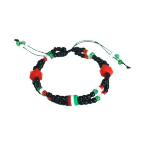 Set Of 6 Kenyan Flag Beaded Bracelets