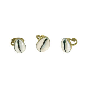 Set Of 3 Large Cowrie Shell Rings