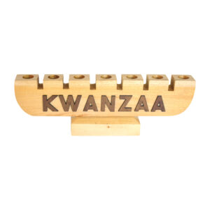 “KWANZAA” (Natural Wood) Kwanzaa Kinara