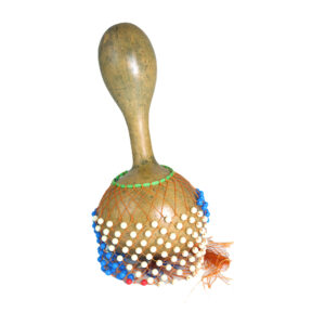 Ghanian Beaded Shekere Gourd Shaker – Medium