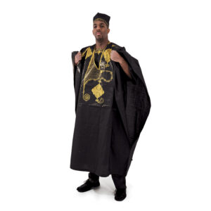 Embroidered Grand BouBou: Black