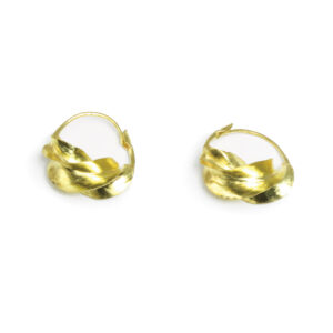 Small Fula Gold Twist Earrings – ¾”