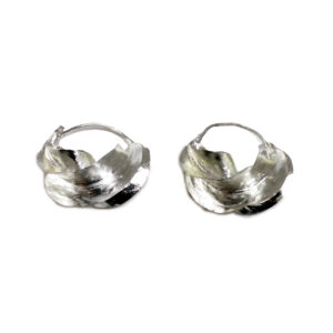 Medium Fula Silver Earrings – 1″