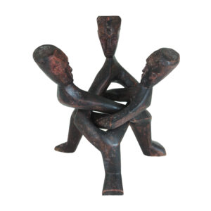 Three Headed Unity Carving – Brown LG