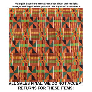 DAMAGED Kente Print Fabric #2 – 12 Yards